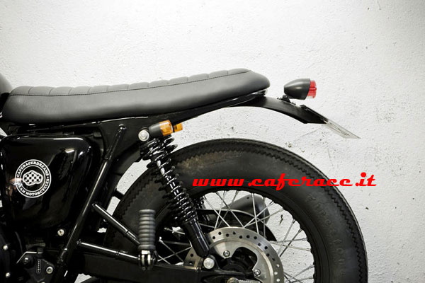 Faro fanale posteriore TEXAS nero moto custom cafe racer harley davidson