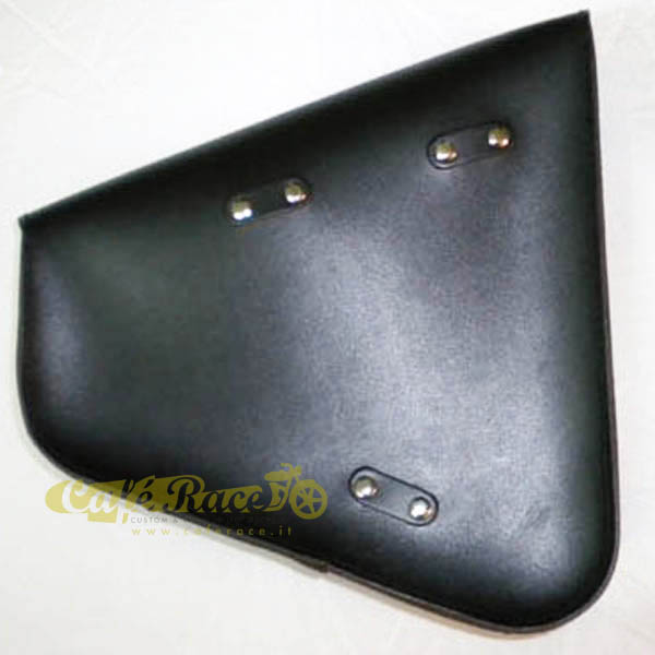 borsa laterale borchiata in pelle nera per telaio Harley Davidson SOFTAIL 3lt