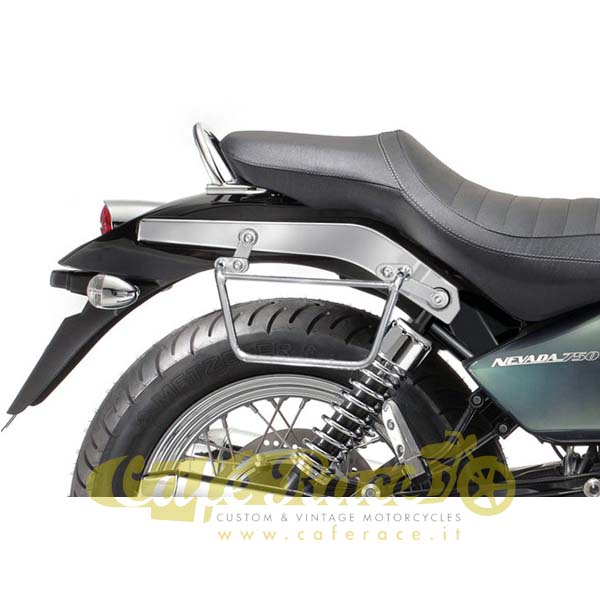 Coppia Telaietti cromati klick fix per Moto Guzzi Nevada Classic Aquila Nera 750