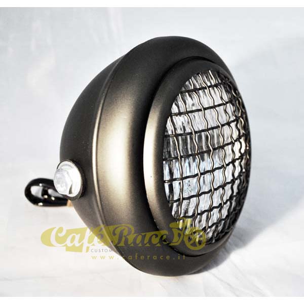 GRILLE DE PHARE NOIRE SCRAMBLER POUR CAFERACER APPROUVÉ PAR LA TRIUMNPH CAFERACE