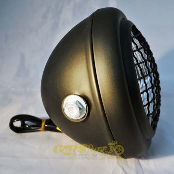 GRILLE DE PHARE NOIRE SCRAMBLER POUR CAFERACER APPROUVÉ PAR LA TRIUMNPH CAFERACE