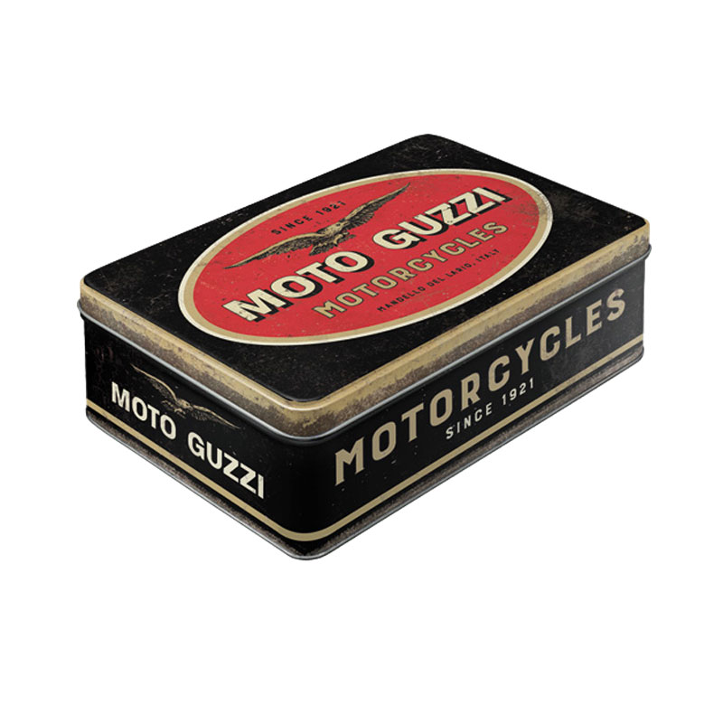 Scatola box porta oggetti in latta Moto Guzzi Logo Motorcycles