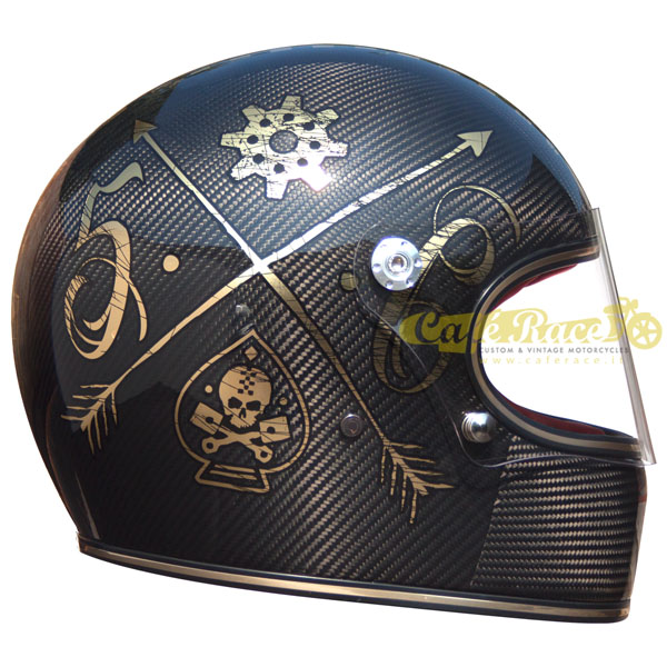 Full-Face Premier Trophy Carbon NX Gold Chromed Approved Ece IN