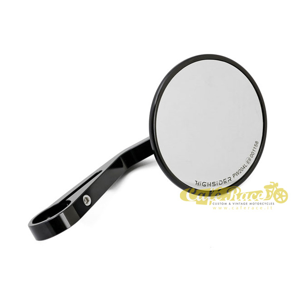 Specchietto bar end Highsider MONTANA 2 nero omologato diametro Ø 22 e 25 mm