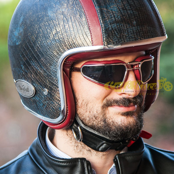 Occhiali Baruffaldi Easy Rider in metallo cuscini in pelle colore nero